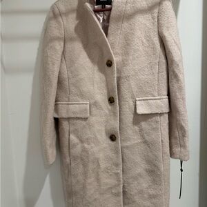 DKNY Beige Wool Coat